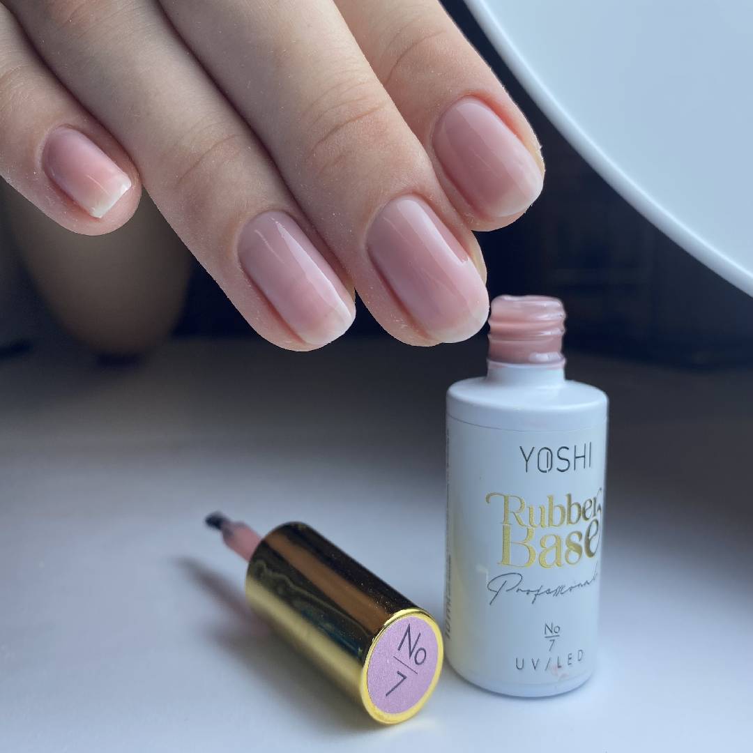 Yoshi Rubber Base Nr. 7 Hybrid-Nagellack, Gummibasis, 10 ml
