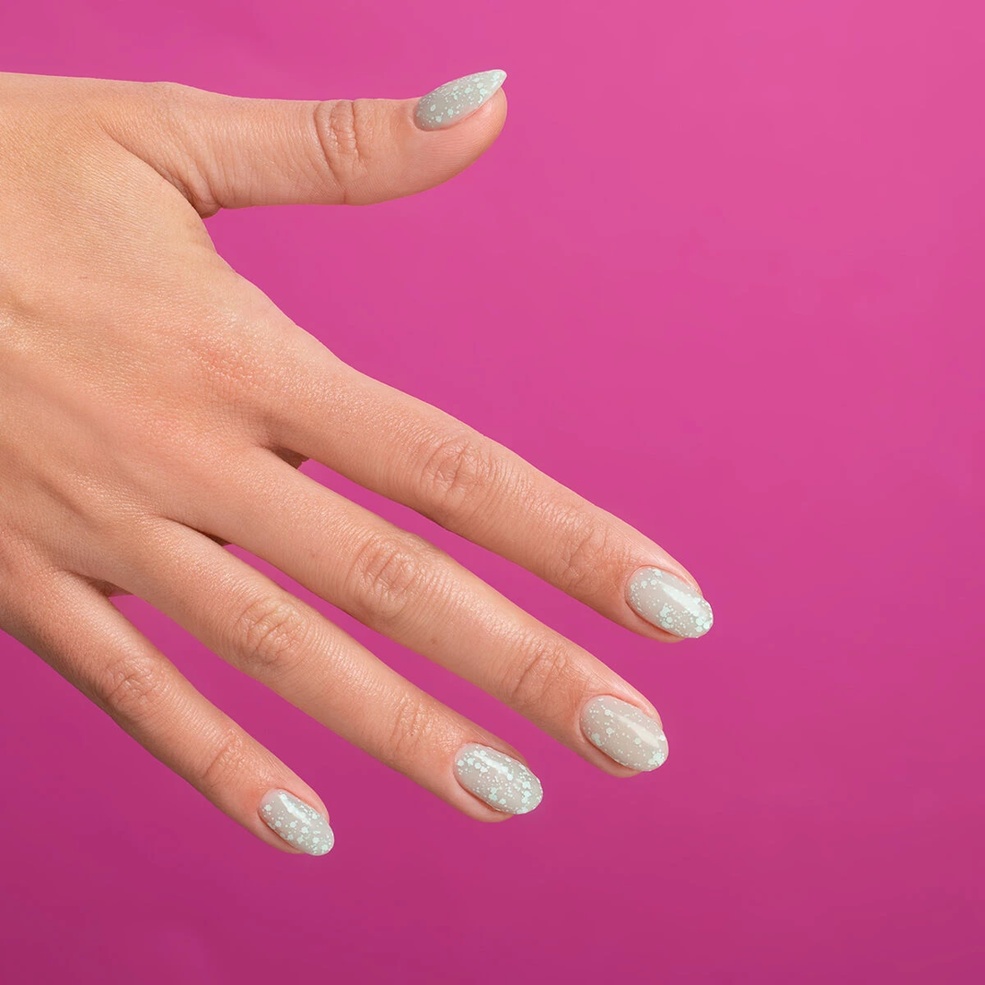 SEMILAC 495 Mint Glacier Hybrid-Nagellack, 7 ml, Crushed Ice-Effekt