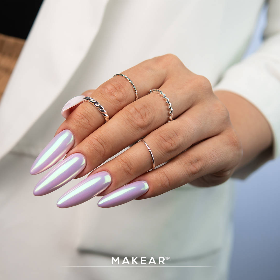 Makear SFX Liquid Nail Powder BP02 Bright Prism, opaleszierende Oberfläche