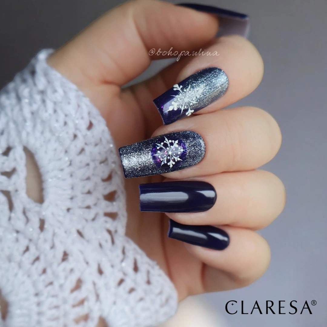 Claresa Hybrid Nagellack MYSTIC AURA 7 tiefes Marineblau