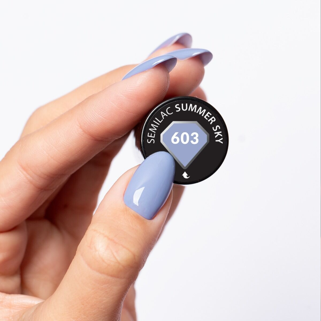 SEMILAC 603 Summer Sky Hybrid-Nagellack, 7 ml, Pastell-Neon