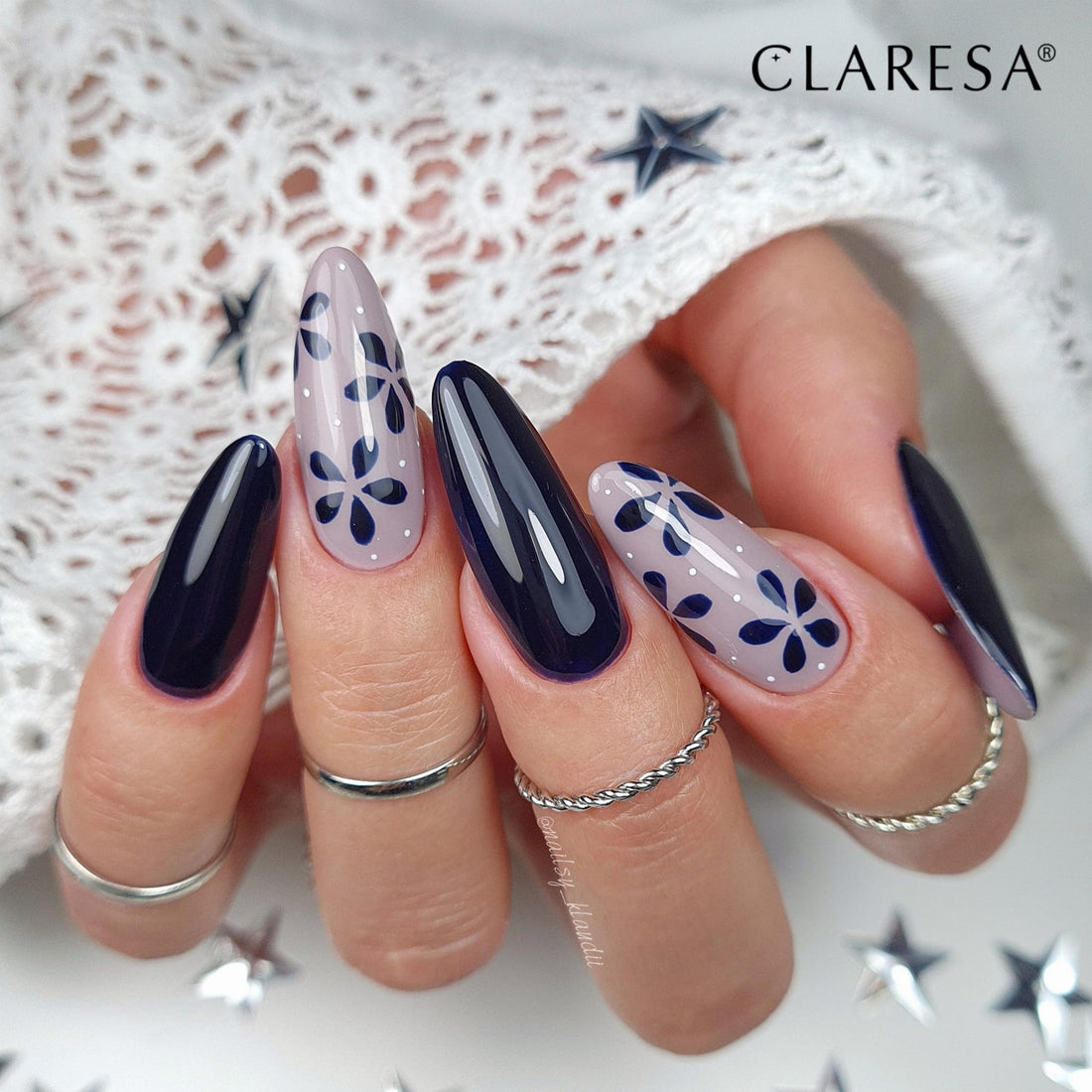 Claresa Hybrid Nagellack BLAU 717