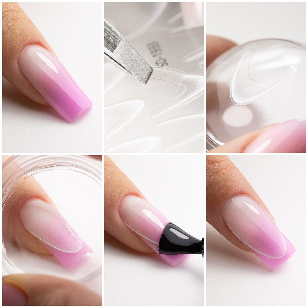 Nagelsticker selbstklebend SD-1933 Farbverlauf Linie French weiß