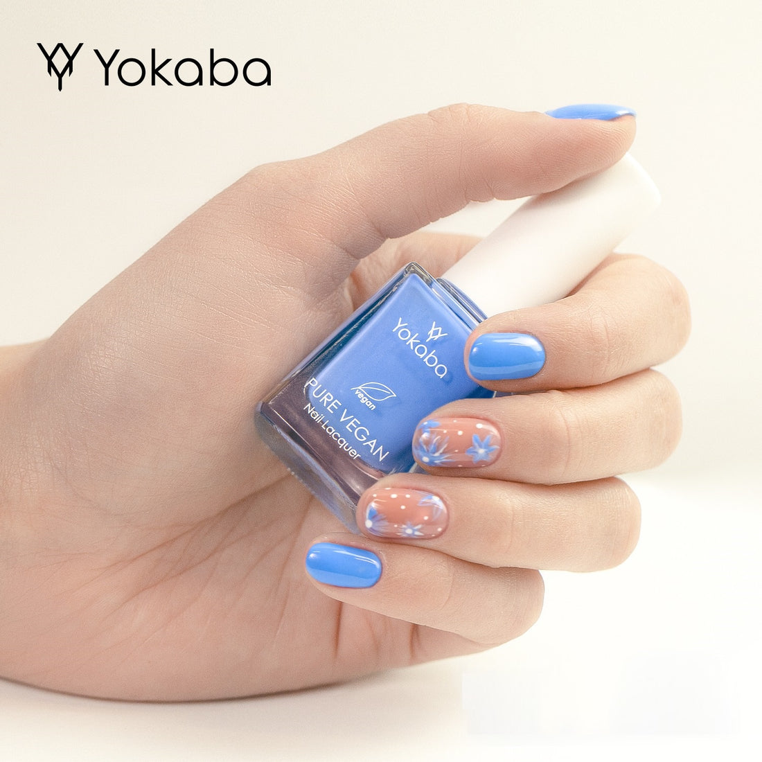 Yokaba Pure Vegan klassischer Nagellack 81 Lovely Blue Nagellack 10ml