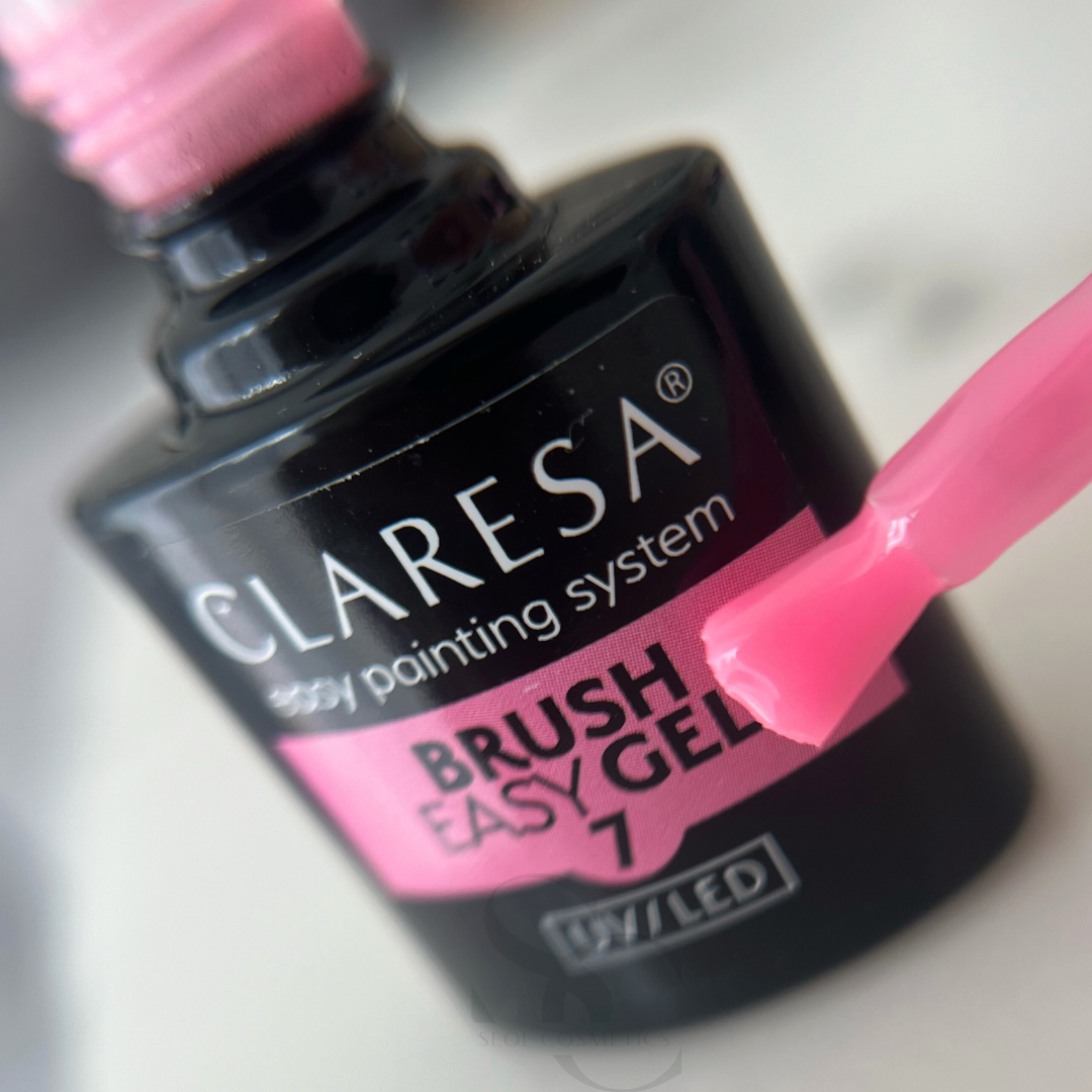 Claresa Nagelgel in der Flasche, Pinsel, Easy Gel 7, UV/LED, 5 g