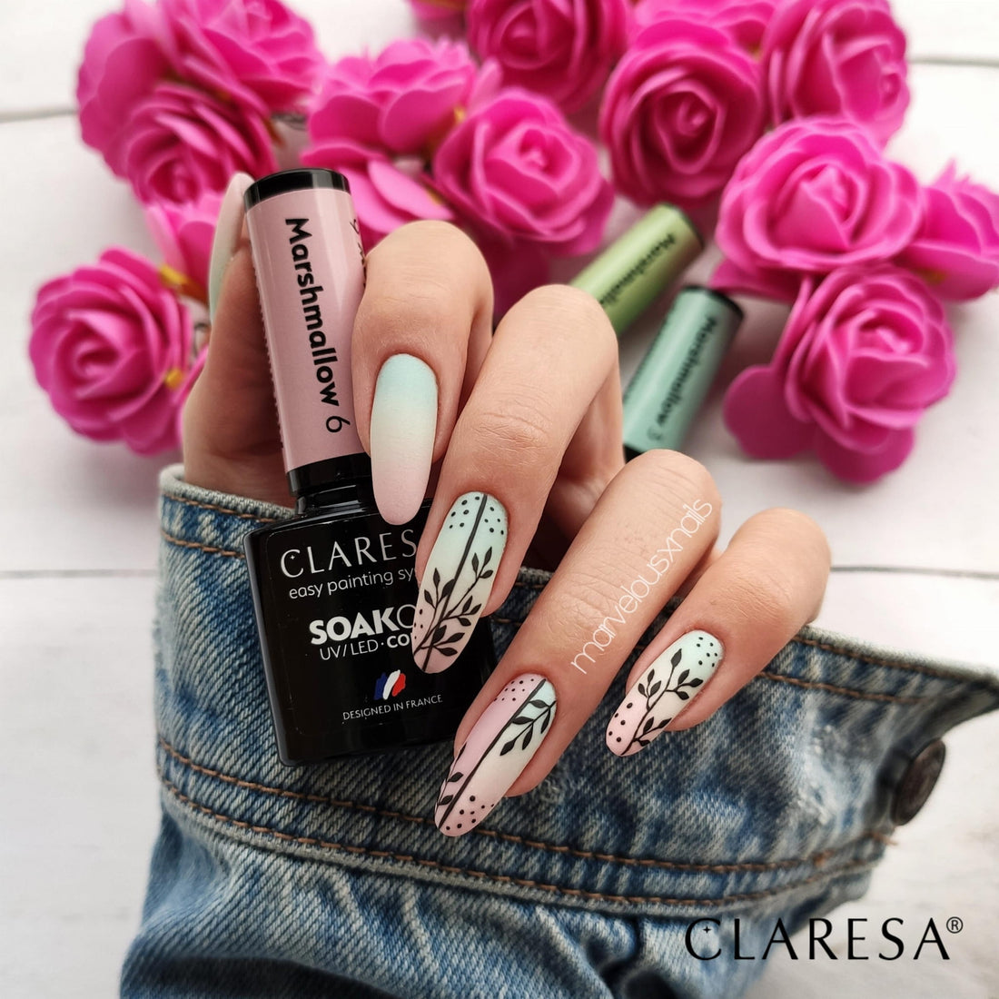 Claresa Hybrid Nagellack MARSHMALLOW 6 Aprikosenpink