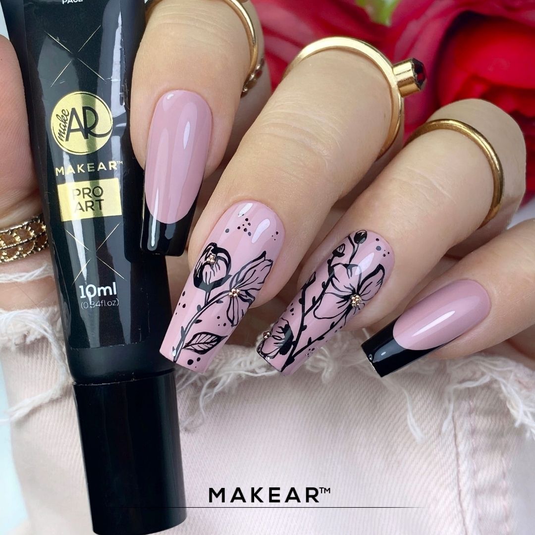 Makear PA02 ProArt Black Schwarzes Nailart-Gel pigmentiert 10ml