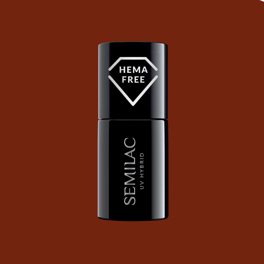 SEMILAC 418 Red Hot Beach Hybrid-Nagellack, 7 ml