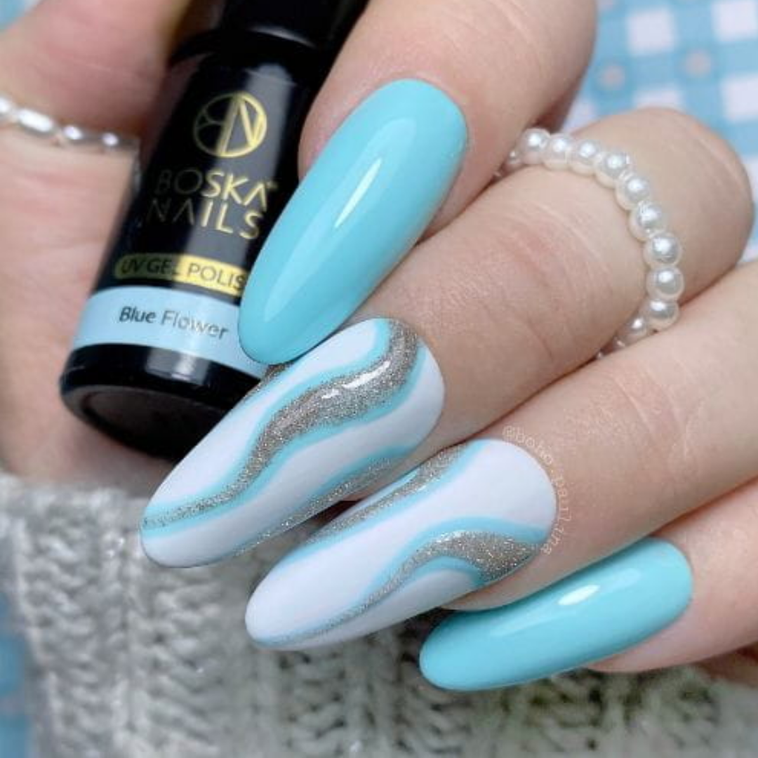 Boska Nails Hybrid Nagellack 405 Blue Flower blau 6ml