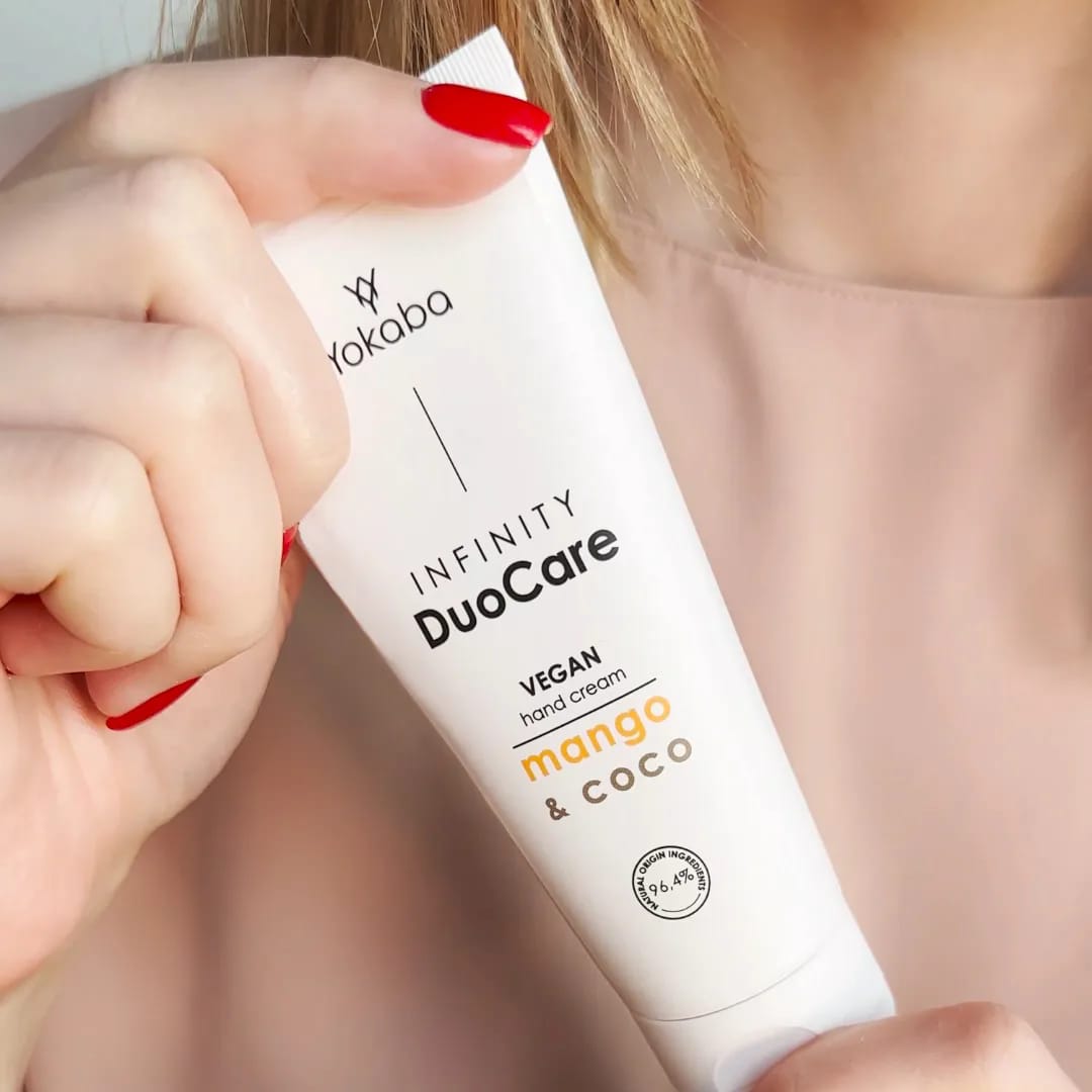 Yokaba Vegane Kokosnuss-Handcreme DuoCare Hand Mango & Coco 75ml Infinity