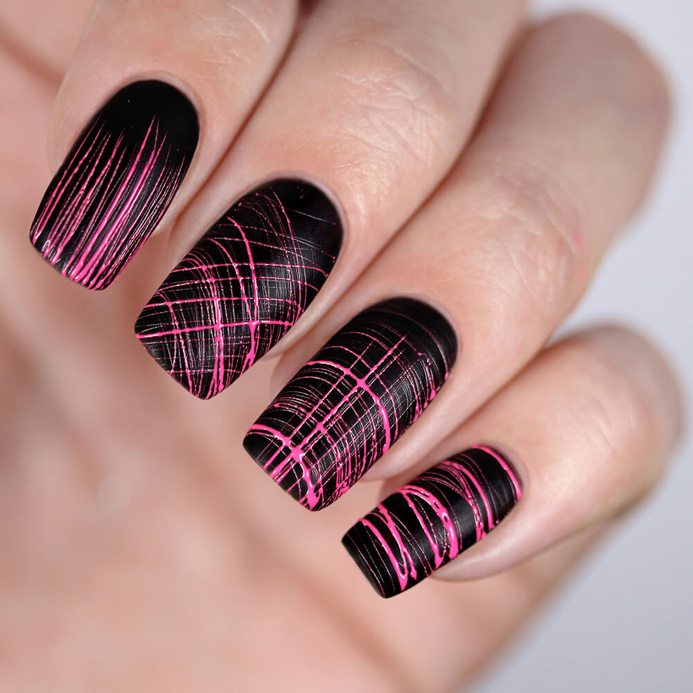 Spider Gel Allepaznokcie Nailart-Gel, Pink, Neonpink, Linien, 3 ml