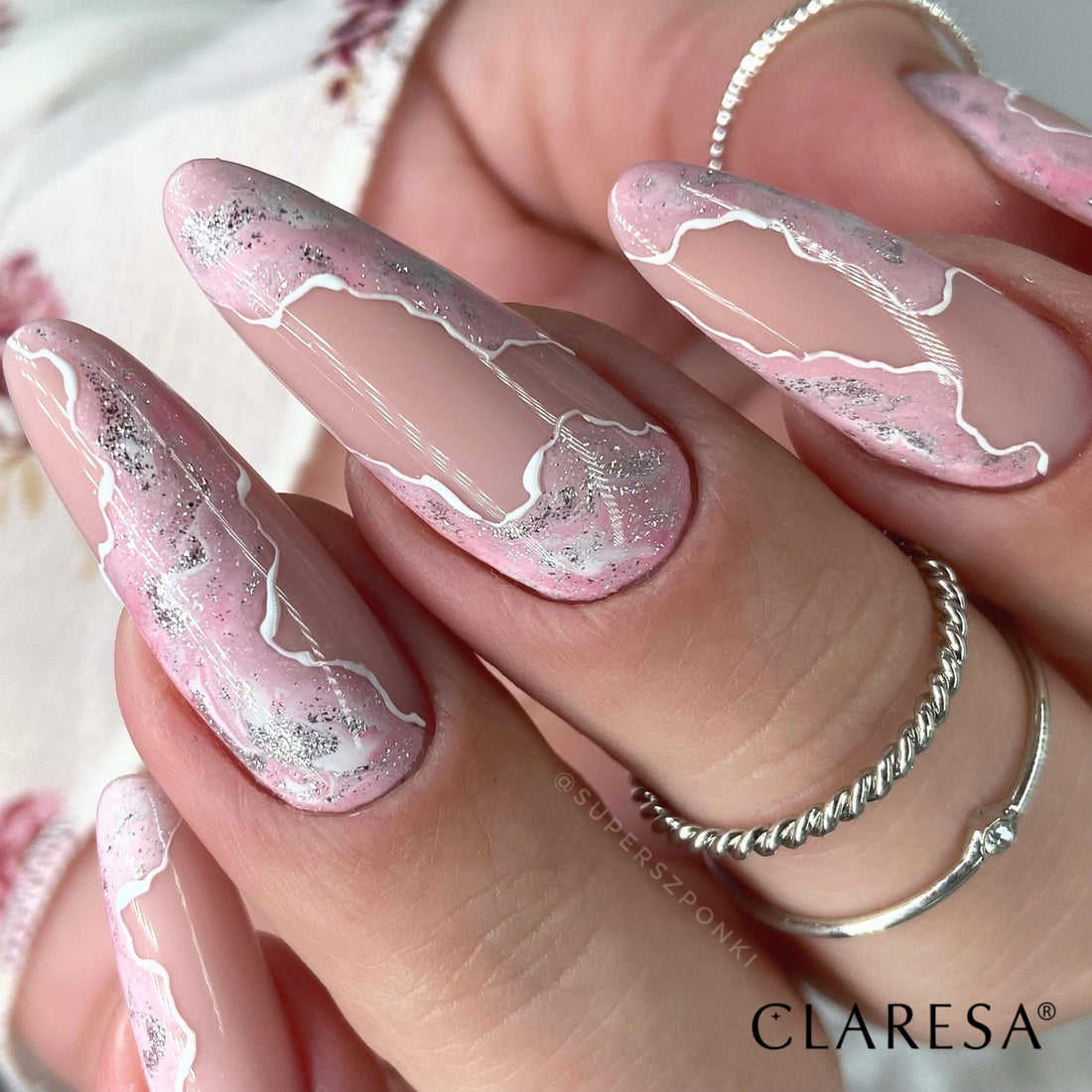 Claresa Hybrid Nagellack FULL GLITTER 1 Silberglitter