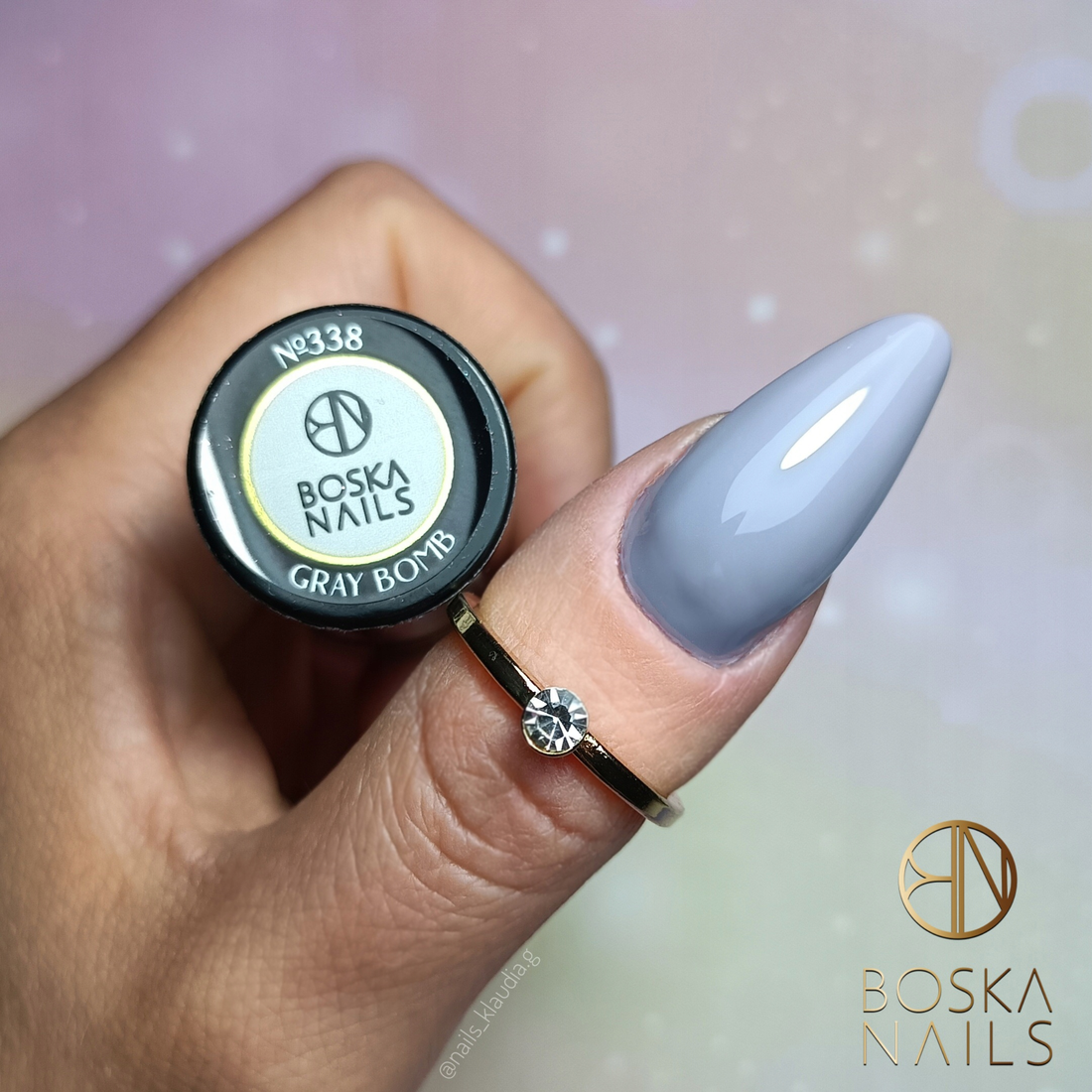 Boska Nails Hybrid Nagellack 338 Gray Bomb grau 6ml