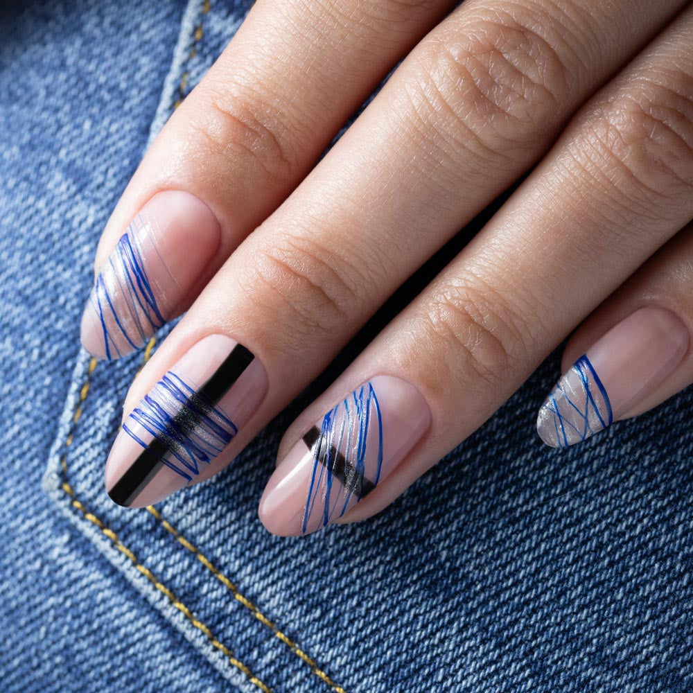 Spider Gel Allepaznokcie Nailart-Gel Blau Blaue Linien 3ml