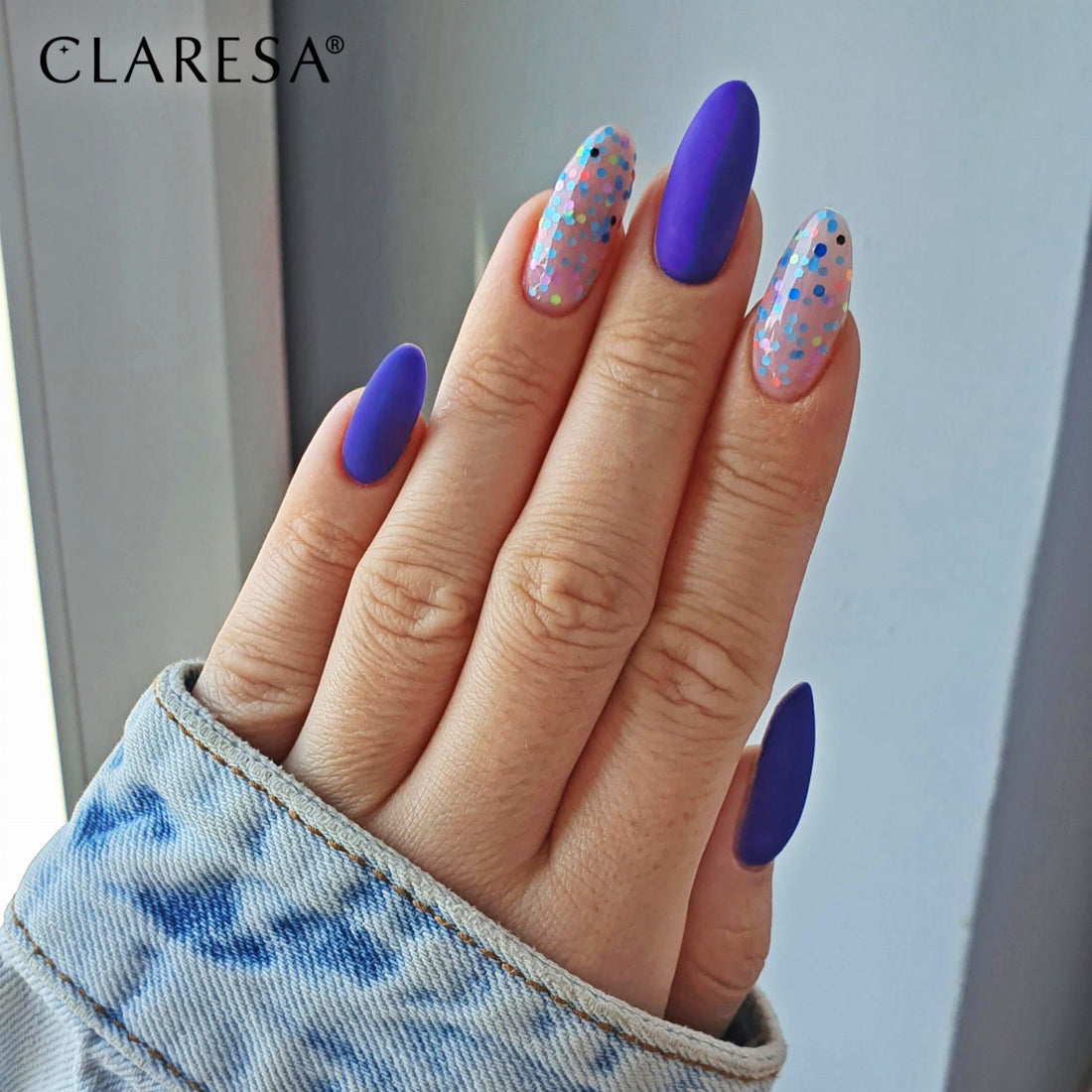 Claresa Hybrid Nagellack NEON 6 Kobalt-Lila Neon