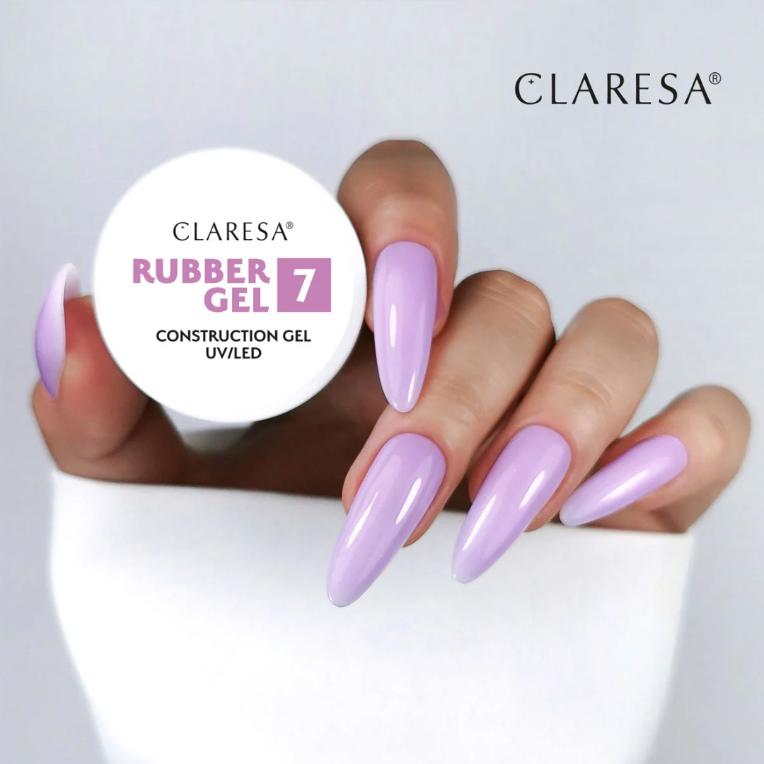 Claresa Rubber Gel 7 Aufbaugel Dickflüssiges Gel zum Aufbau von Nägeln 45g