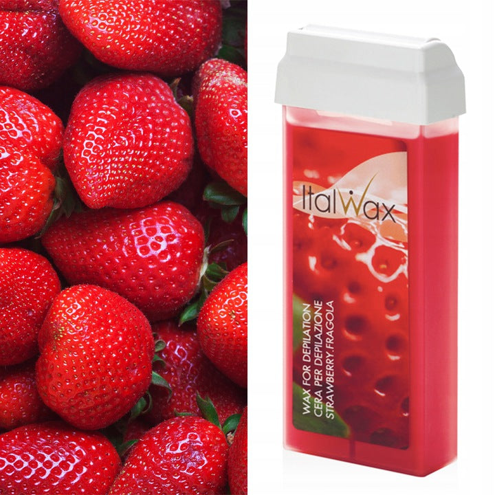 ITALWAX Roll-on-Enthaarungswachs zur Körperenthaarung Erdbeere Roll-on 100ml