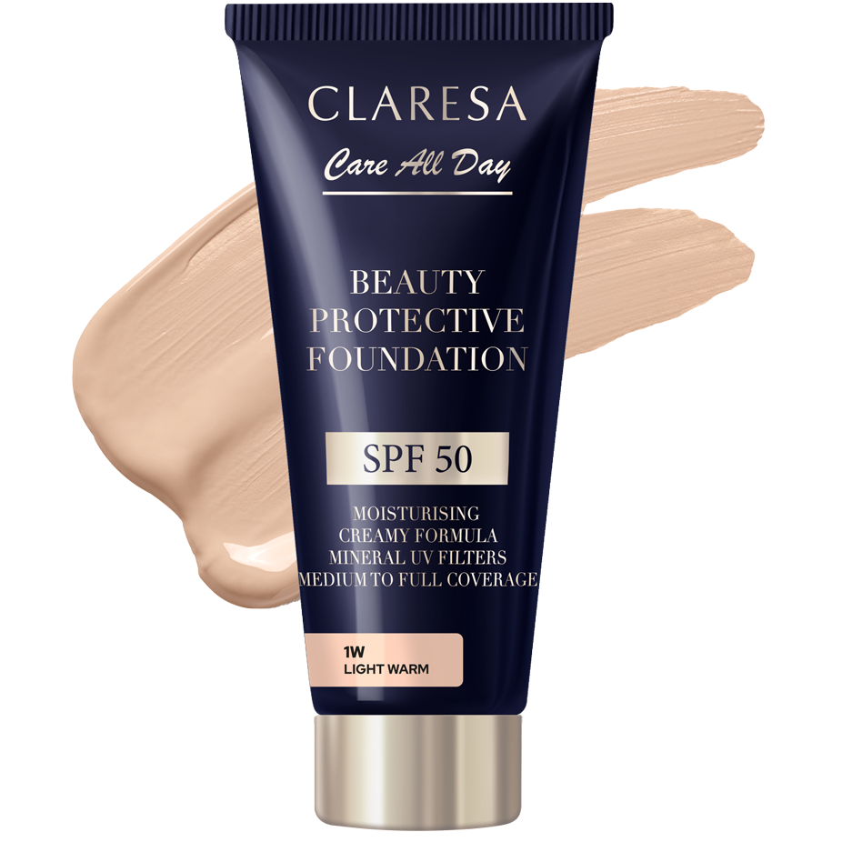 Claresa Care All Day Beauty Face Foundation LSF 50 1W Hell Warm