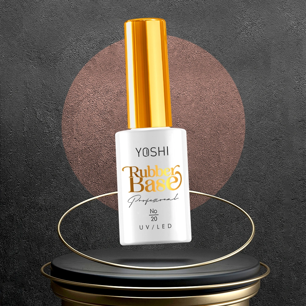 Yoshi Rubber Base Nr. 20, Hybrid-Nagellack, Gummibasis, 10 ml