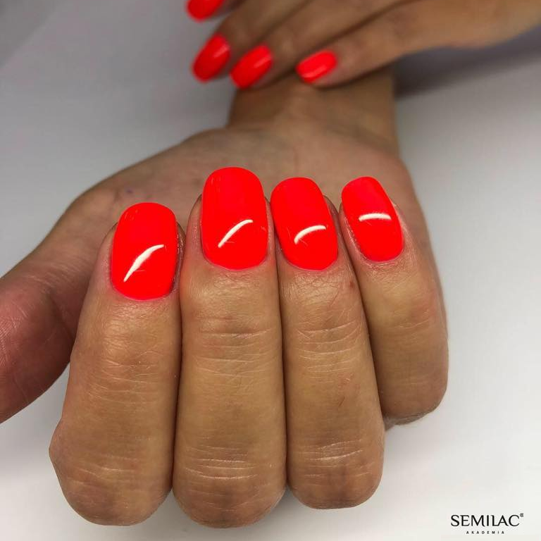 Semilac 518 Hybrid-Nagellack, Neonorange, 7 ml