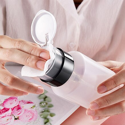 SPENDER mit Pumpe für Flüssigkeitsreiniger Aceton 150ml für Maniküresalon