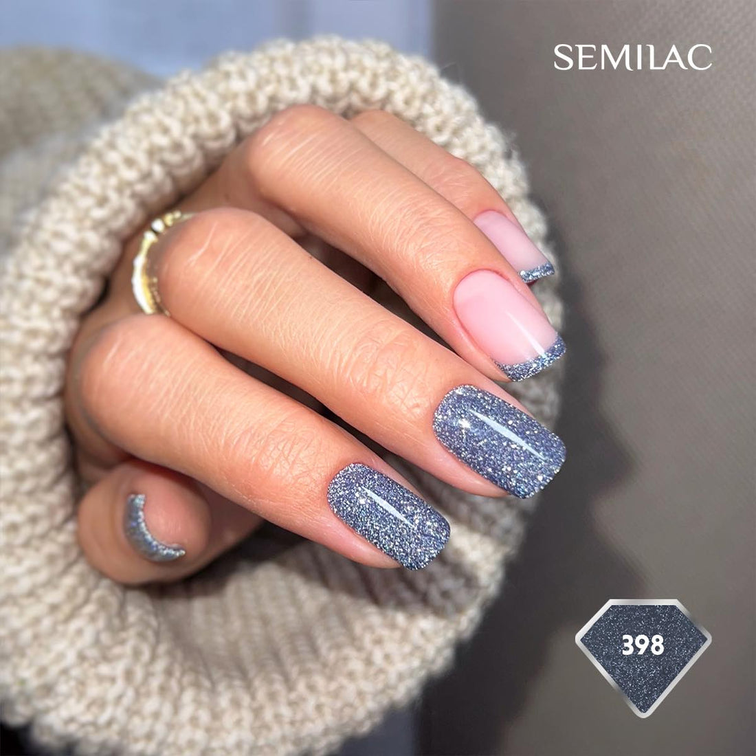 SEMILAC 398 Classy & Sassy Hybrid-Nagellack, Tag- und Nachteffekt, 7 ml