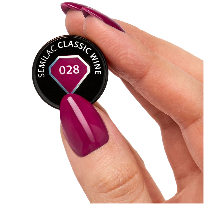 SEMILAC 028 Classic Wine UV-LED-Hybrid-Nagellack, 7 ml