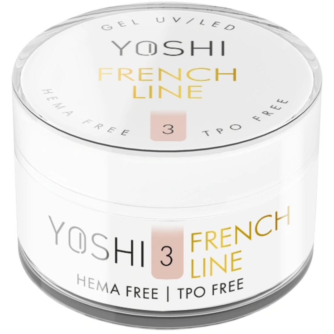 GROSSE Yoshi Nagelaufbau-Gel French Line Nr. 3, French Manicure, 50 ml