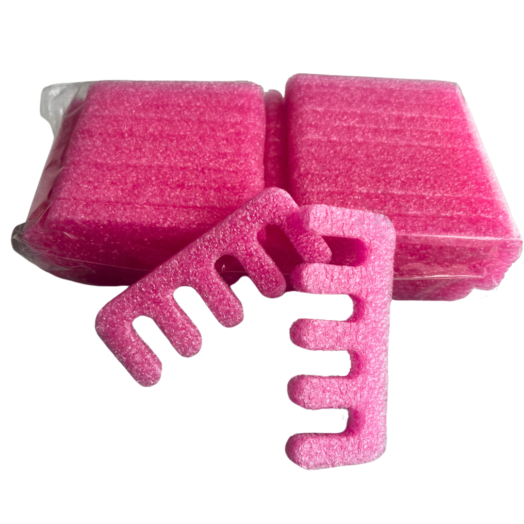 Schaumstoff-Fußspreizer Pediküre rosa 20 Paar = 40 Stück Nagellack