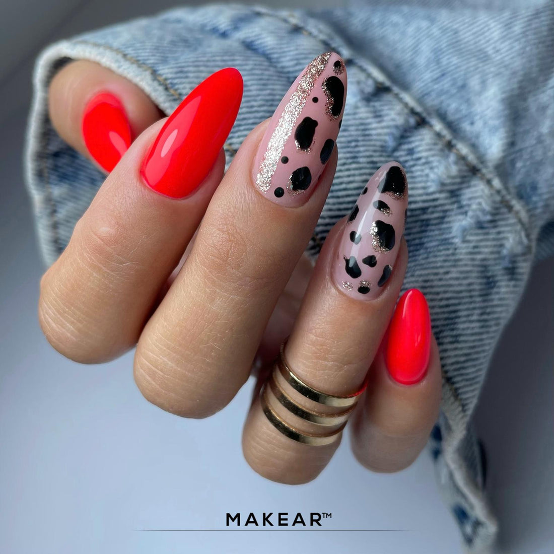 Makear N30 Hybrid-Nagellack, Neon-Kollektion, Neonrot, 8 ml
