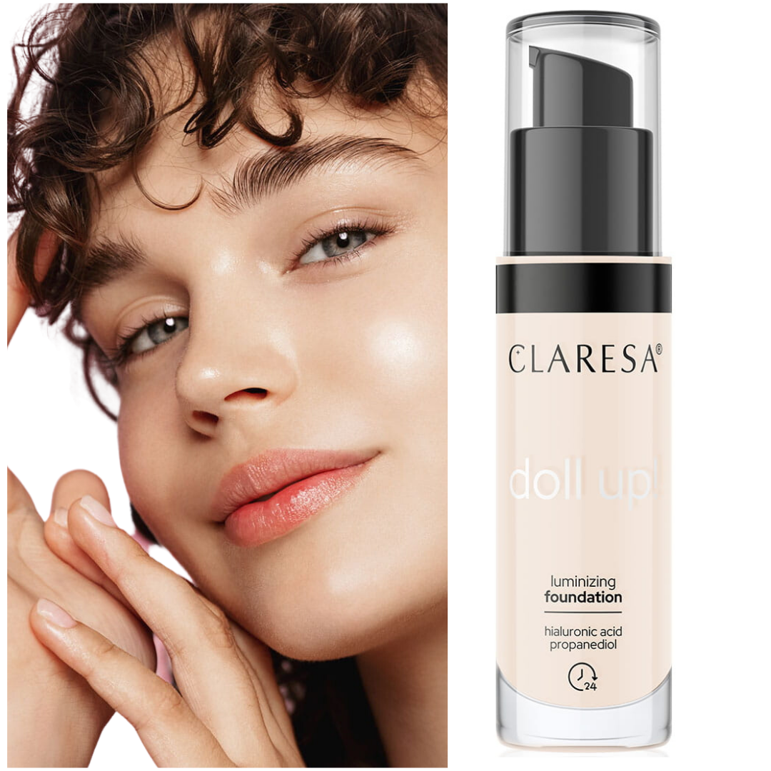 Claresa Illuminating Foundation Doll up 02 leichte Hyaluronsäure