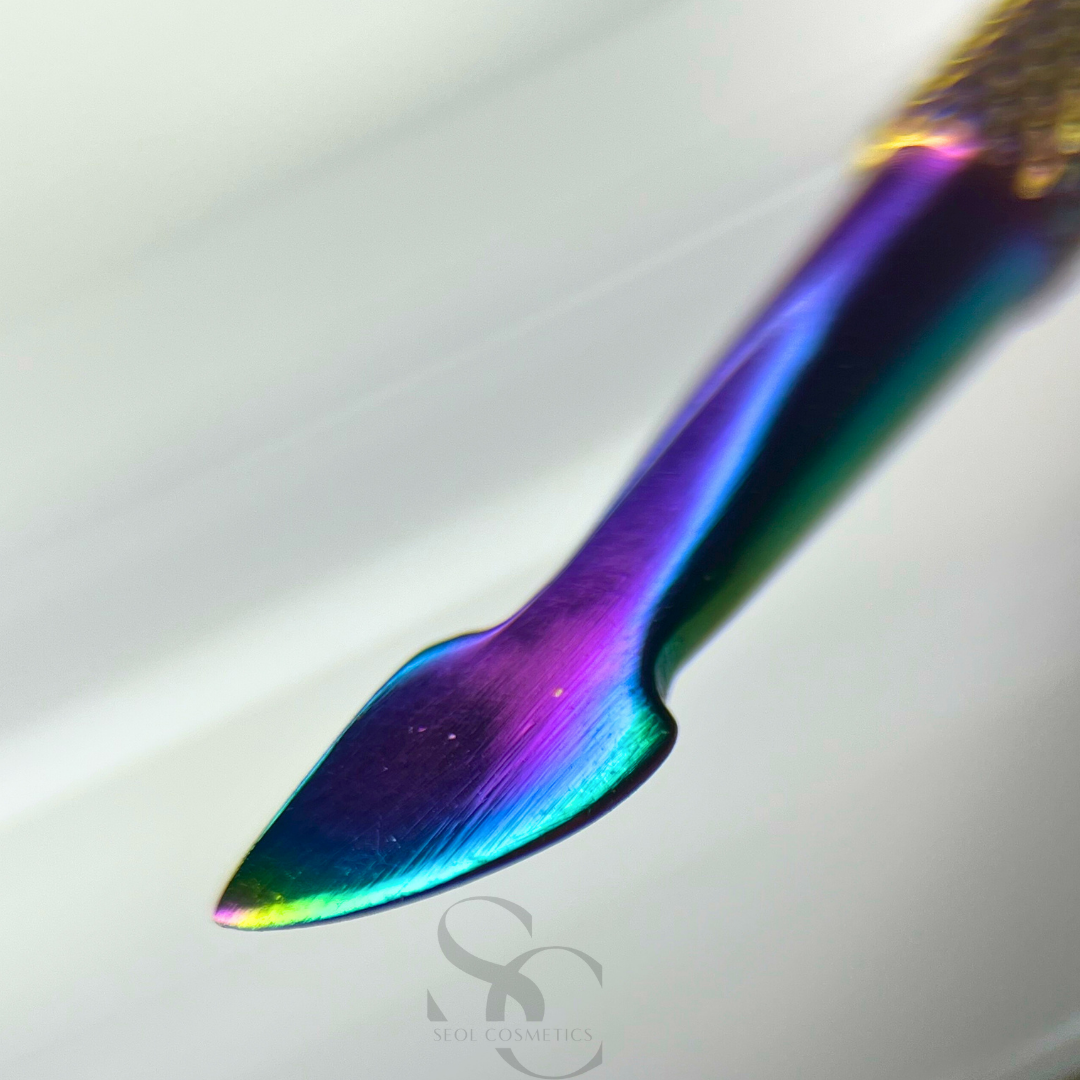 RAINBOW Meißel HALB RUND Regenbogenschieber Nagelhautschieber SEOL Cosmetics