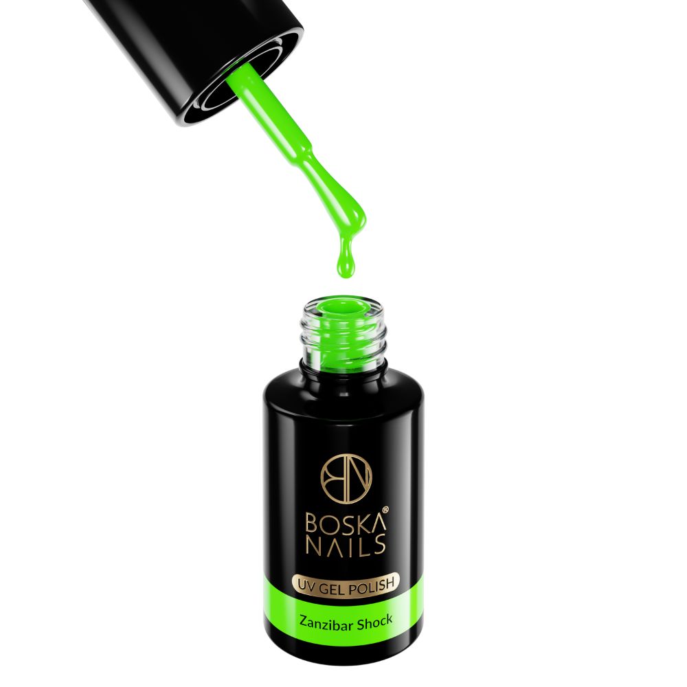 Boska Nails Hybrid Nagellack Nr. 421 Zanzibar Shock Neongrün, 6 ml
