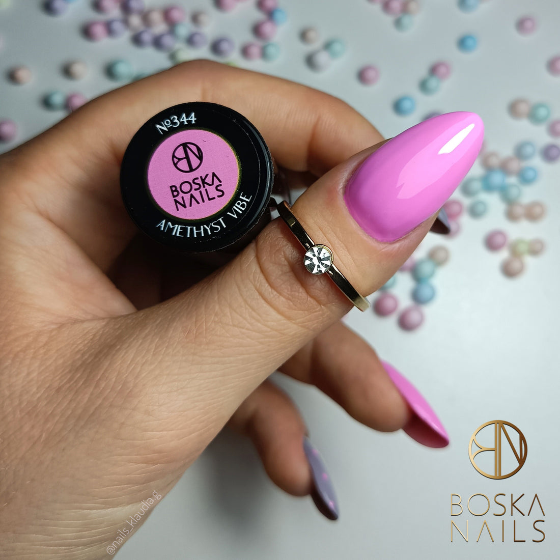 Boska Nails Hybrid Nagellack 344 Amethyst Vibe Divine Pink