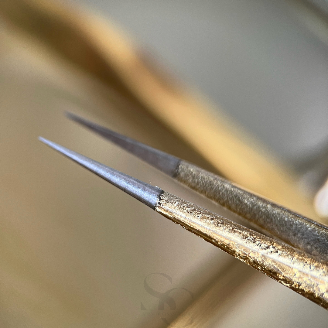 Wimpernstyling-Extensionspinzette GERADE PINK präzises Metall