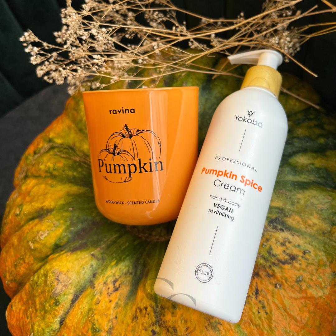 Kürbis-Set Ravina Sojakerze Kürbis + Yokaba Creme Pumpkin Spice 240ml
