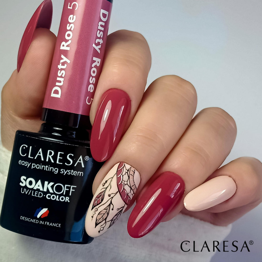 Claresa Hybrid-Nagellack DUSTY ROSE 5