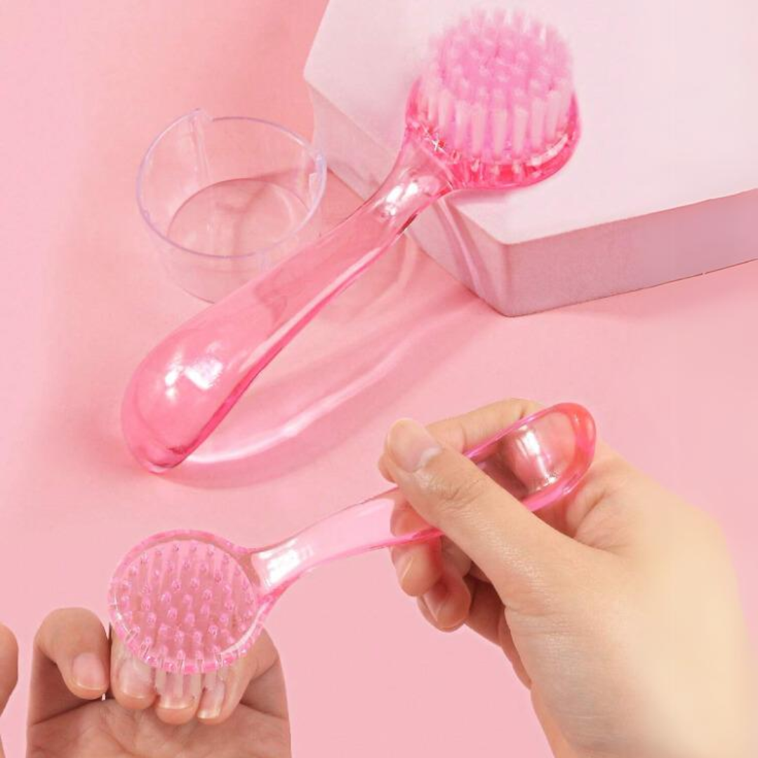 10x GESICHTSWASCHBÜRSTE Peeling Massage Nagelstaubentfernung rosa