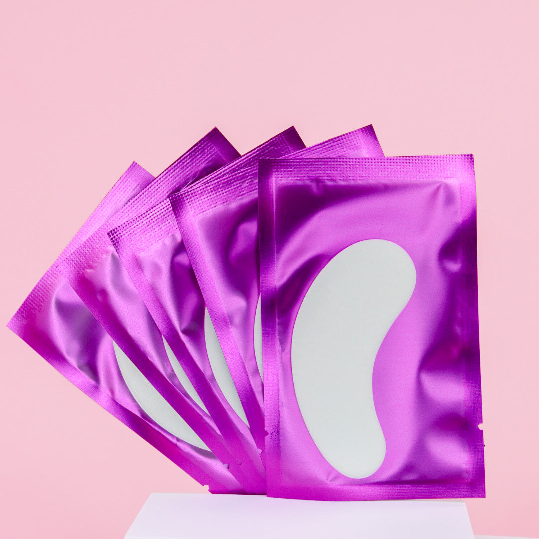 Selbstklebende Gel-Augenpads für Wimpernverlängerungen 100 Stück = 50 Paar rosa