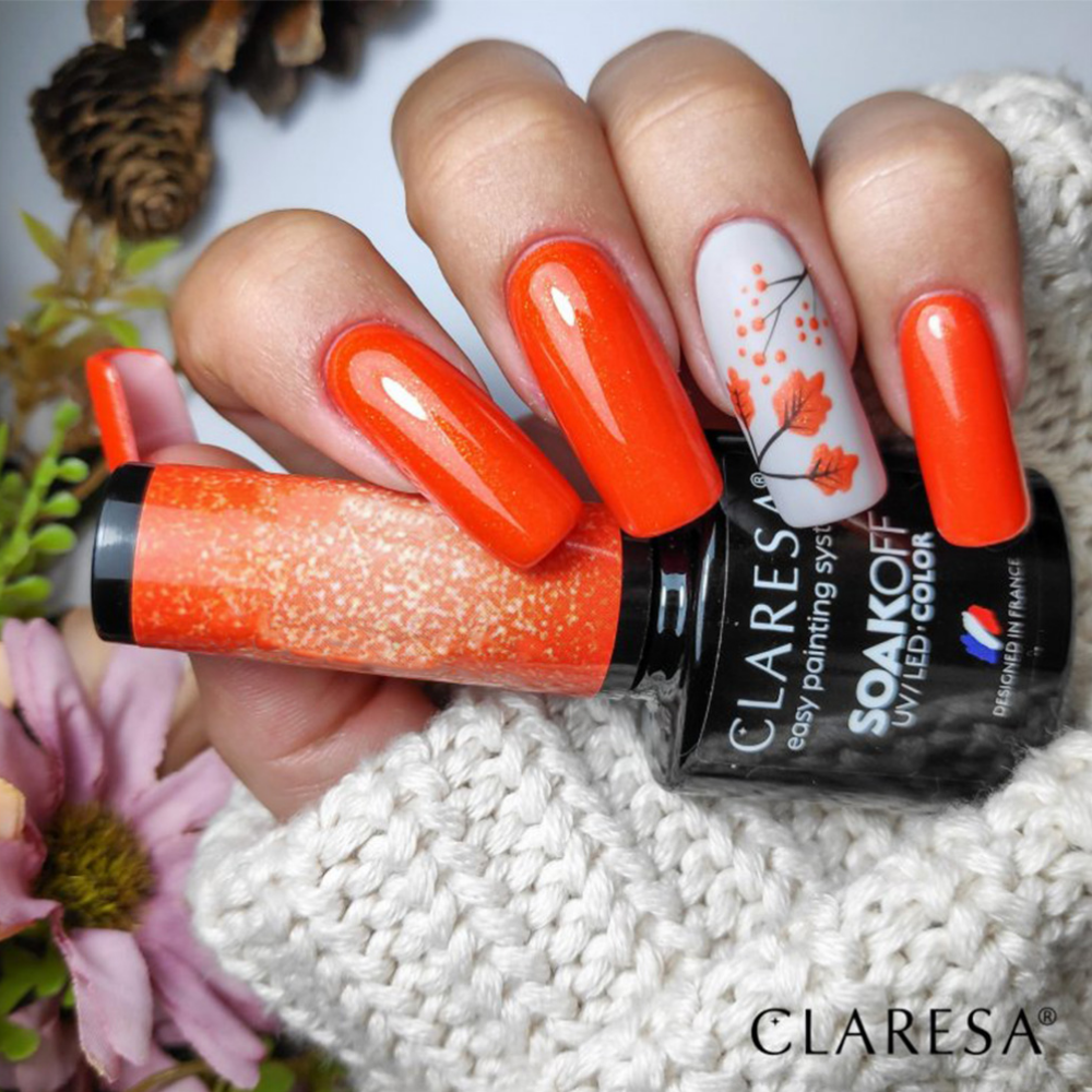 Claresa Hybrid Nagellack BLINK BLINK 2 Partikel Glitzer orange