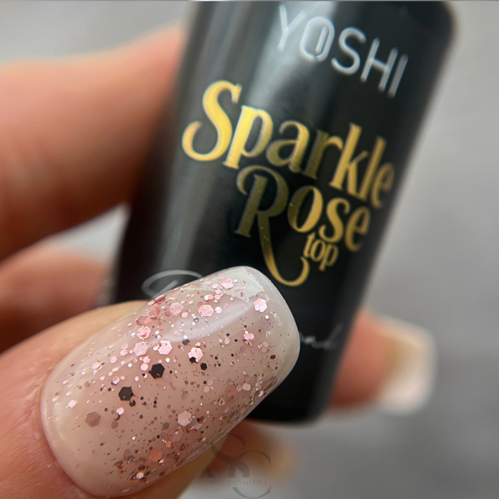 Yoshi Top Sparkle Rose Hybrid-Nagellack Roségold 10ml