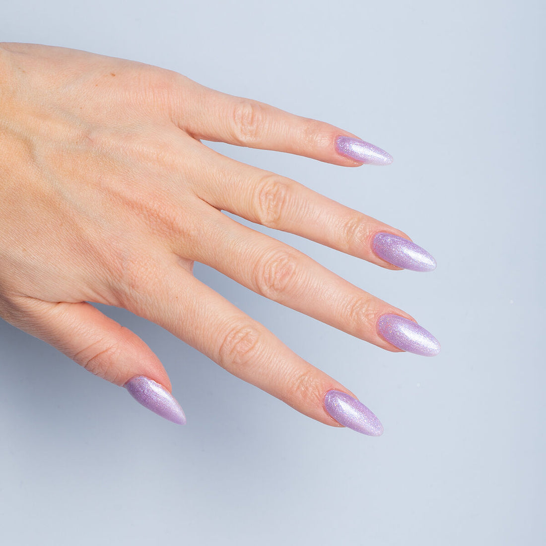 SEMILAC 499 Violet Vibes Hybrid-Nagellack 7 ml mit Glitzer