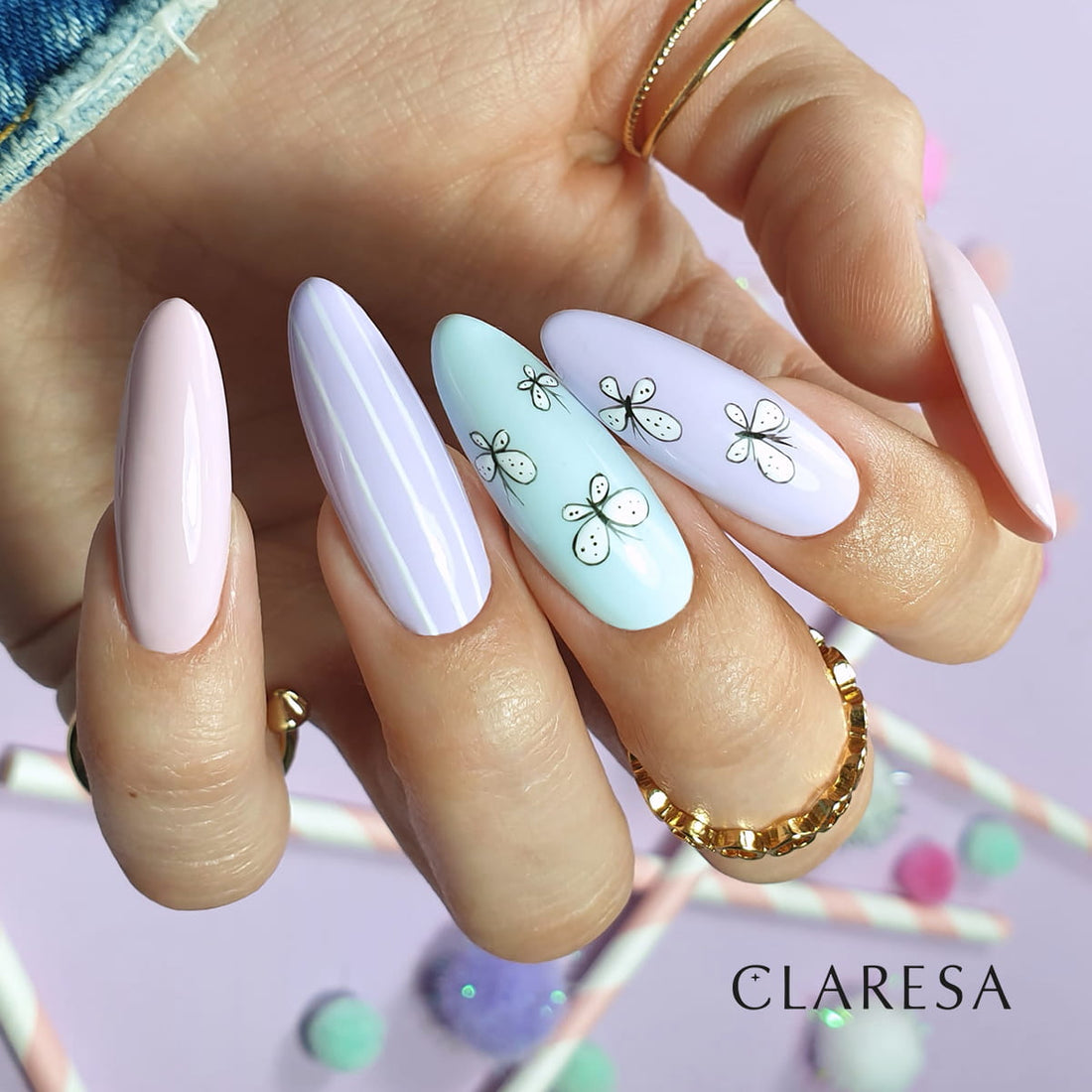Claresa Hybrid Nagellack SHAKE 5 blau