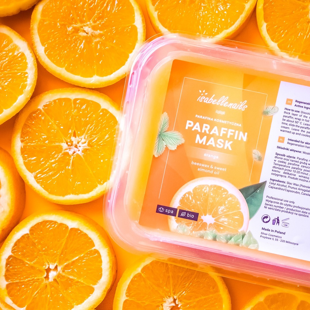 Kosmetisches Paraffin für Hände und Füße 500ml Fruchtduft ORANGE
