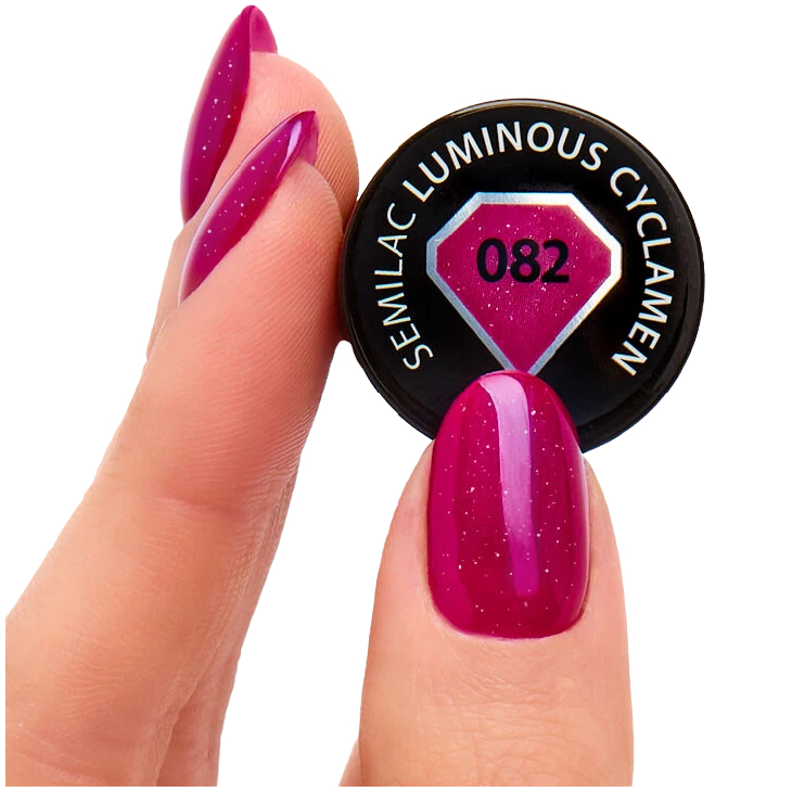 SEMILAC 082 Leuchtendes Cyclamen UV-LED-Hybrid-Nagellack, 7 ml
