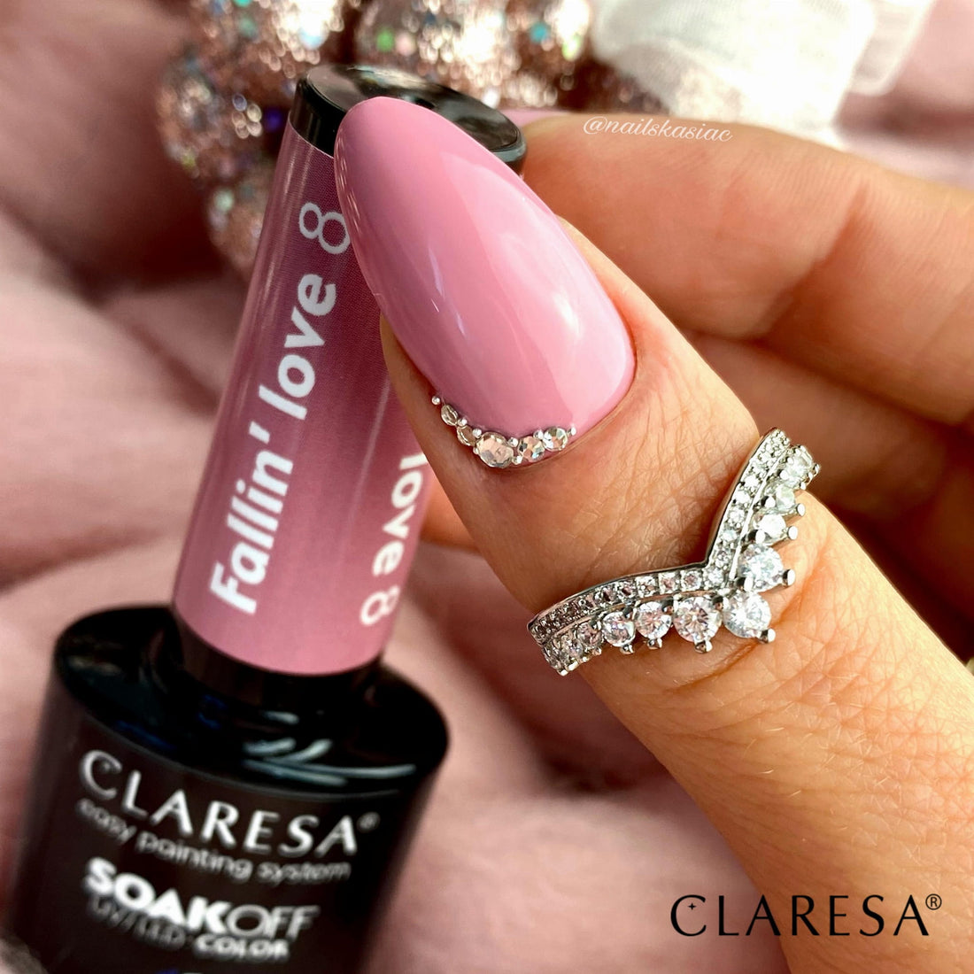Claresa Hybrid-Nagellack FALLIN LOVE 8