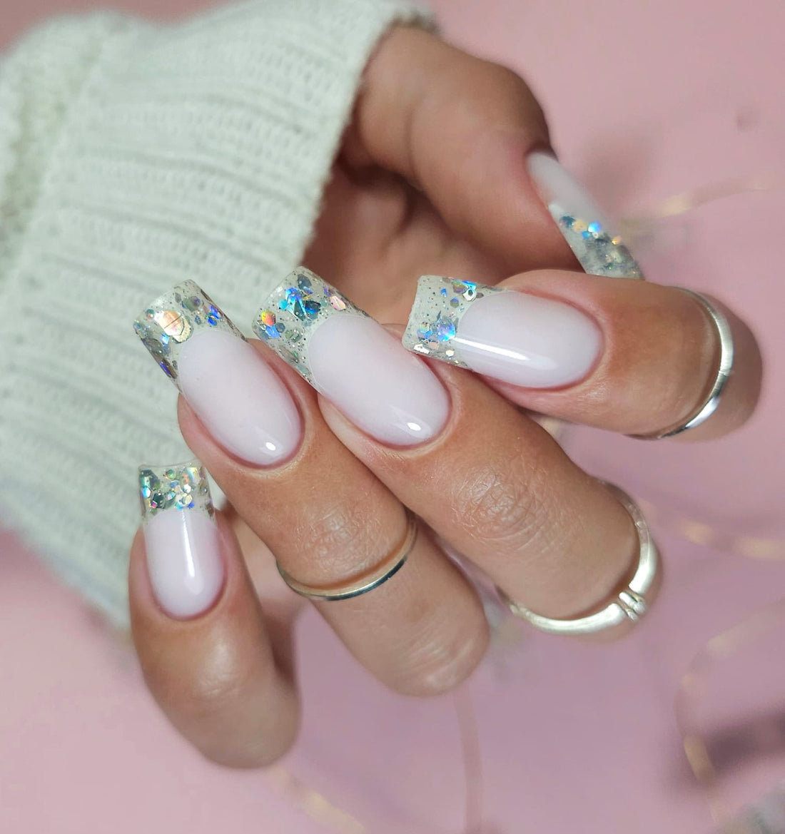 Claresa Mega Star Art Gel Silver Flicker Nailart-Gelpartikel