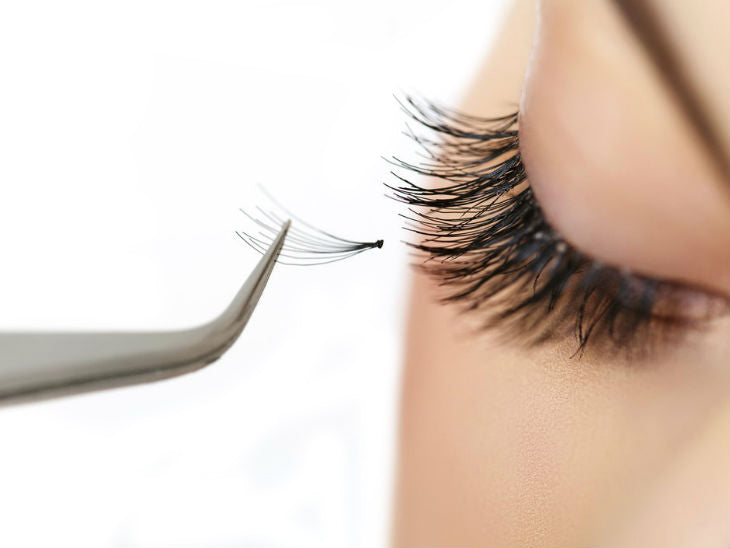 Künstliche Wimpernbüschel Schwarz Dick 12mm 60Stk - weiße Verpackung