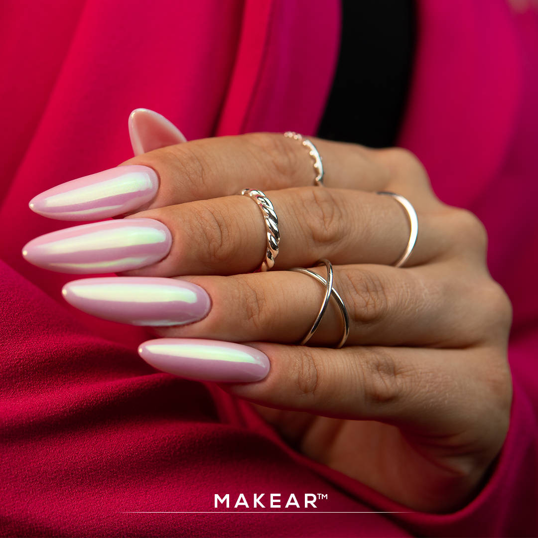 Makear SFX Flüssiges Nagelpulver BP04 Bright Prism, opaleszierendes Blatt