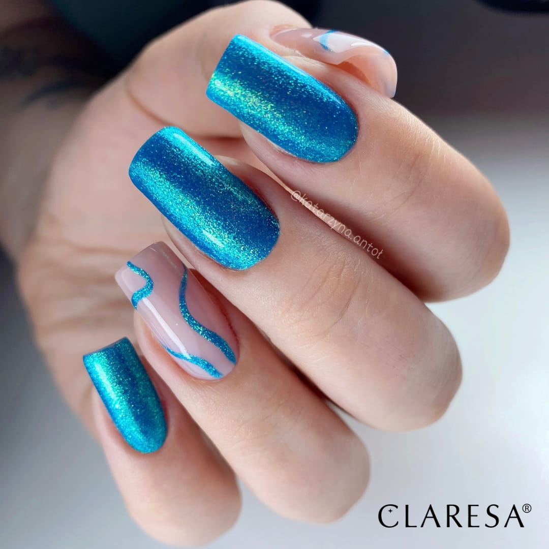 Claresa Hybrid Nagellack BLINK BLINK 3 Glitzerpartikel türkis